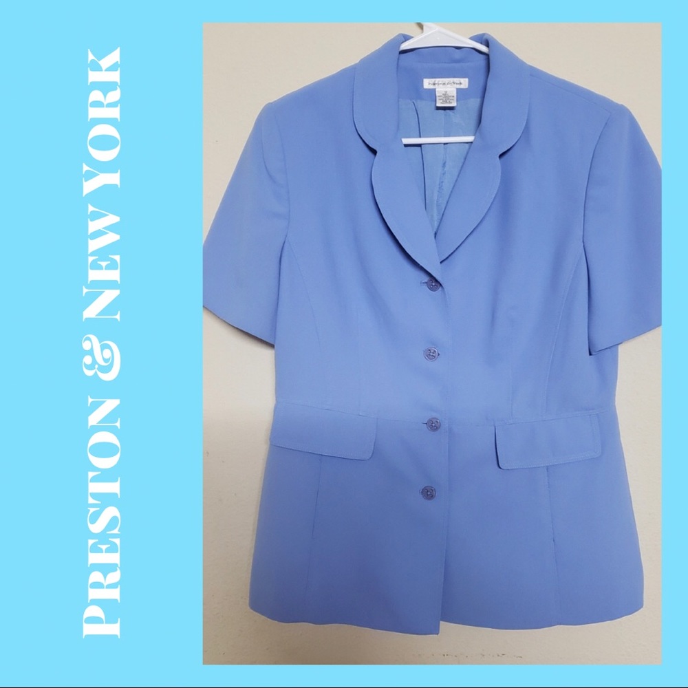 2/$17 Preston & York Light Blue Blazer Plus
